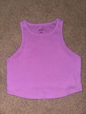 wild fable Purple Ribbed Cropped Tank